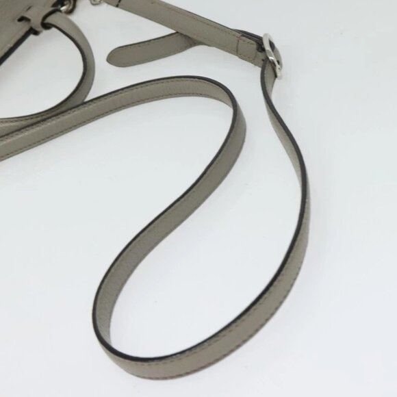 GUCCI Bamboo Daily Hand Bag Leather 2way Gray Silver 370831 Auth BA4687 - Picture 8 of 16